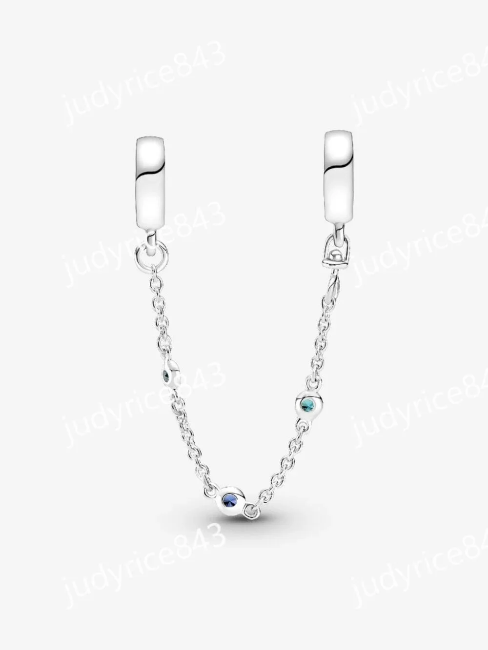 Pandora Triple Blue Stone Safety Chain